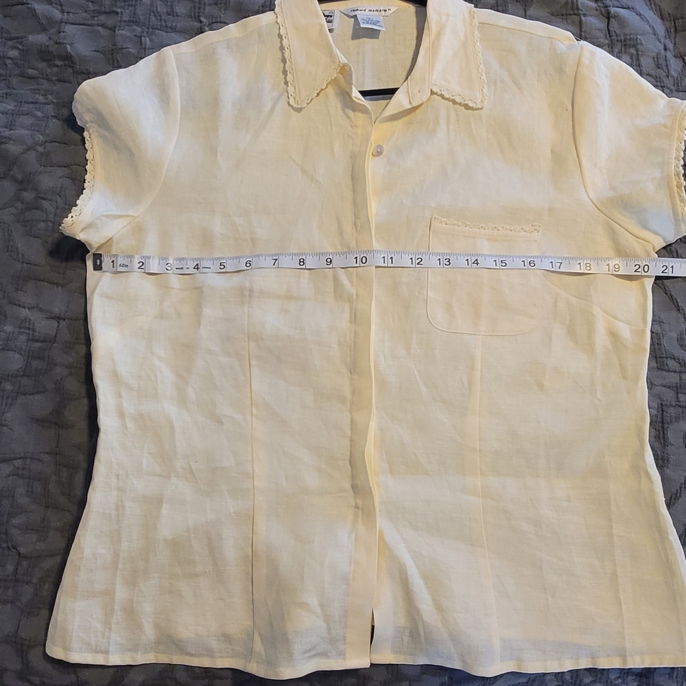Vintage Richard Malcolm Irish linen top with embroidery detail - Picture 5 of 6